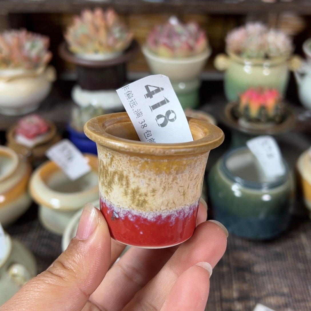 红陶景德镇手工花盆