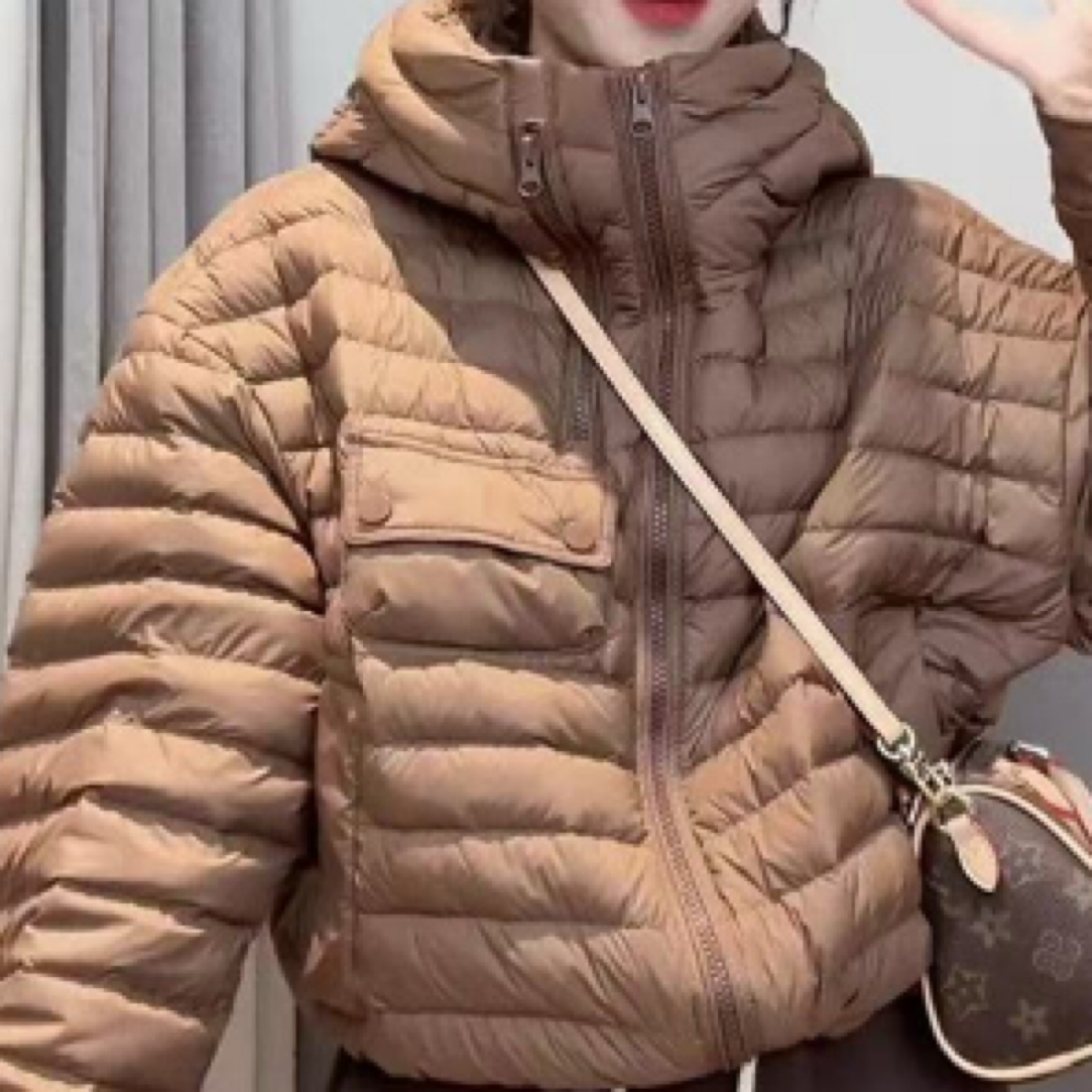 韩版连帽长袖加厚保暖棉服女冬季新款宽松显瘦外套