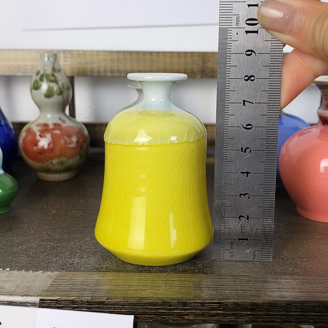 摆件景德镇高温陶瓷小花瓶