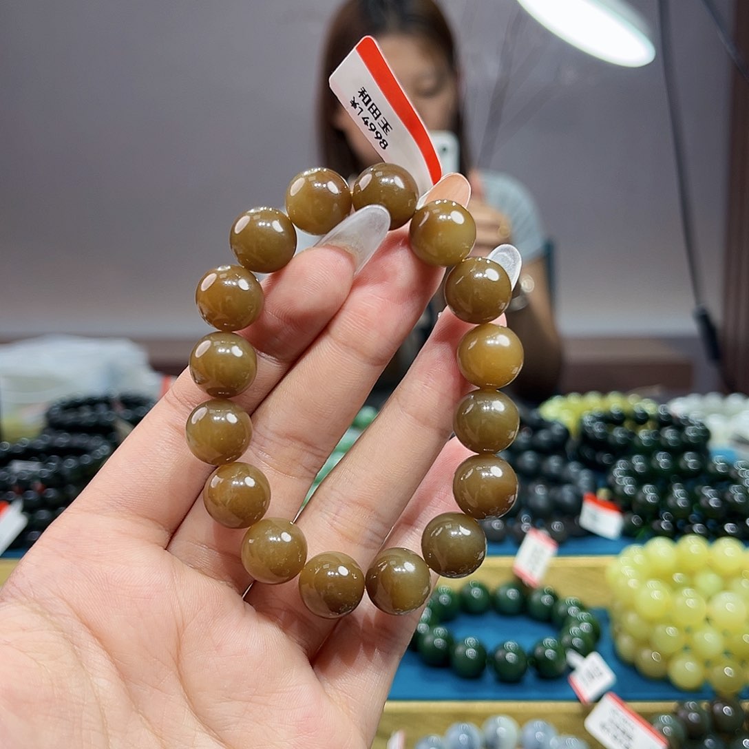 手串未镶嵌和田玉仔*纯天然和田玉新疆且末金山糖k12