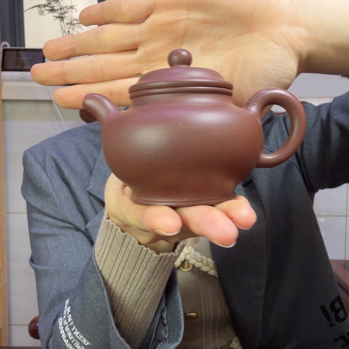 枕***松茶壶紫砂国工半手掇只壶150cc