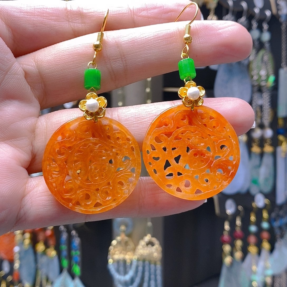 未镶嵌翡翠耳饰翡翠