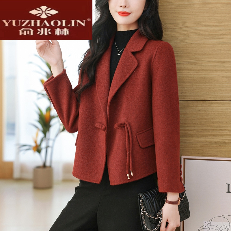 俞兆林女士双面呢短外套秋季2025新款春秋中年妈妈小个子