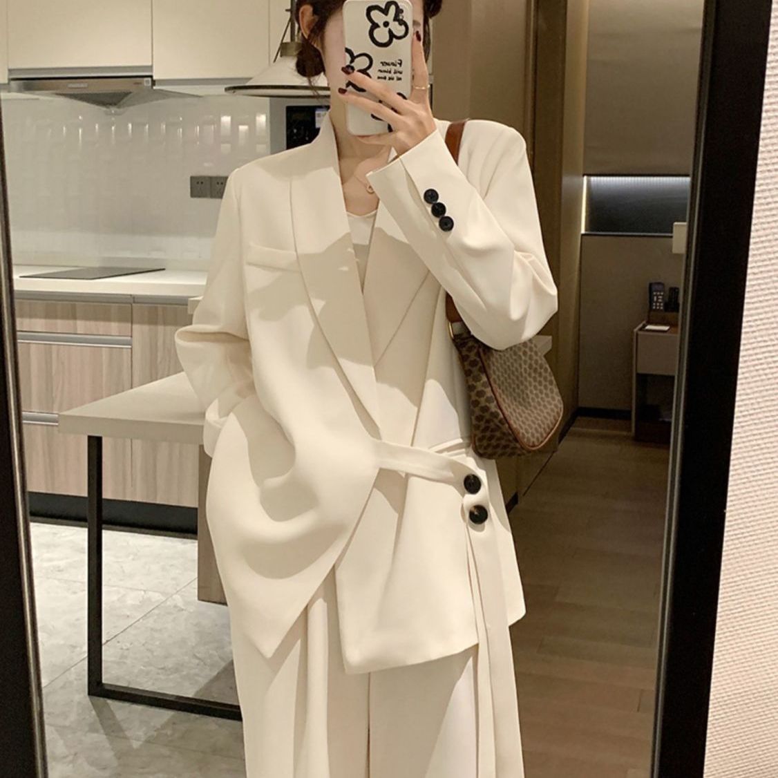 【4.8万人收藏】西装两件套装高级感休闲气场强大女神2025新款小个