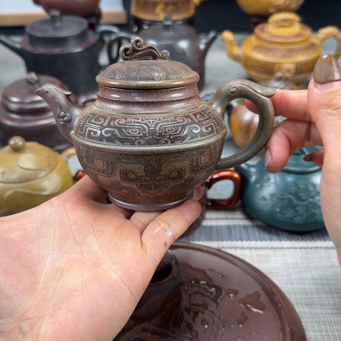 紫砂茶壶紫砂紫色紫砂