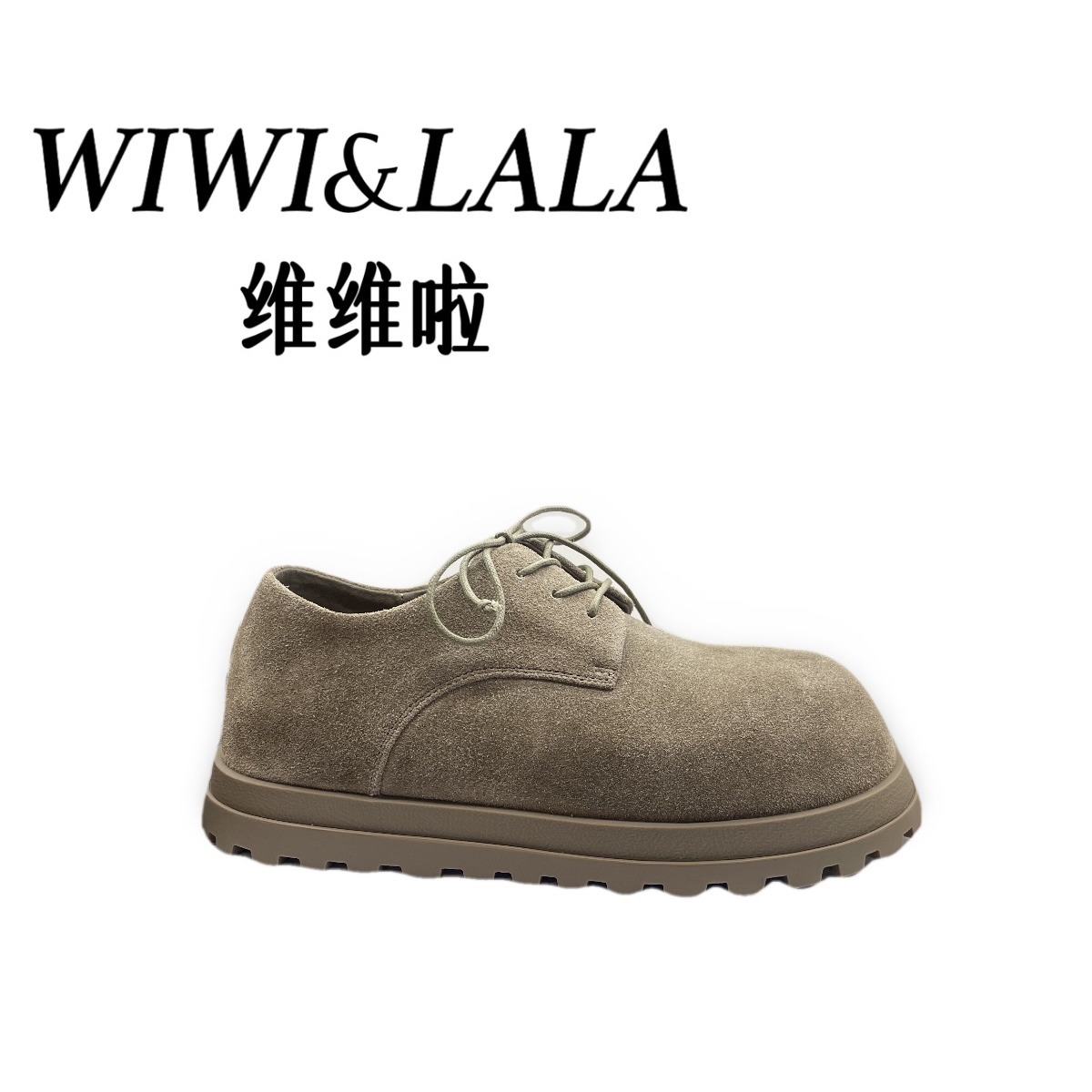 【维维啦】AW25秋款卡皮巴拉磨砂牛京系带休闲鞋26060-1