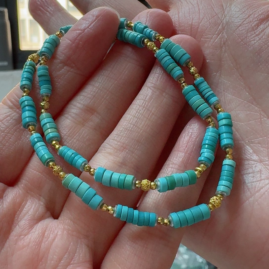 绿松石珠宝奇石18K金镶嵌