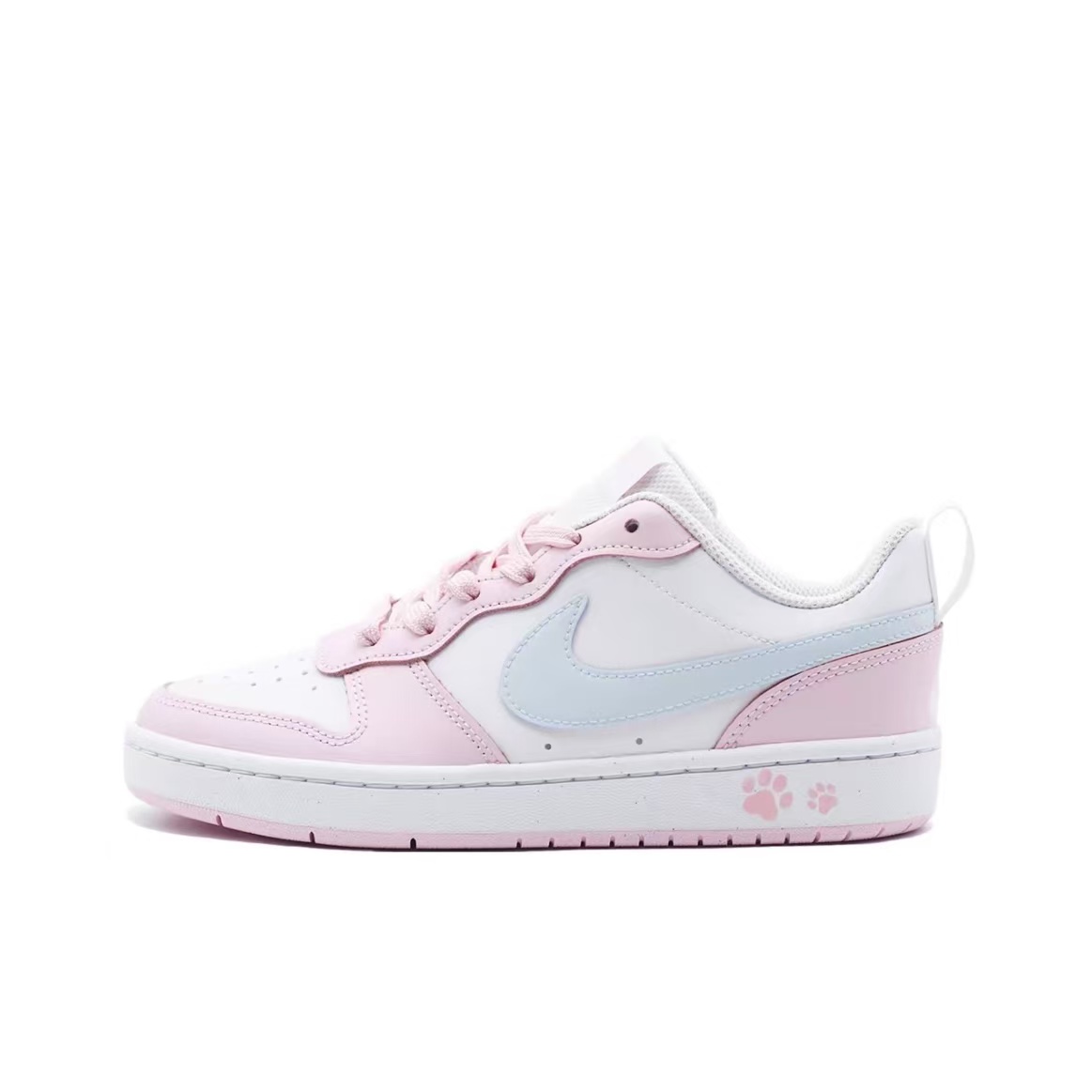 定制球鞋Nike/耐克CourtBorough清新猫爪低帮板鞋耐克女鞋