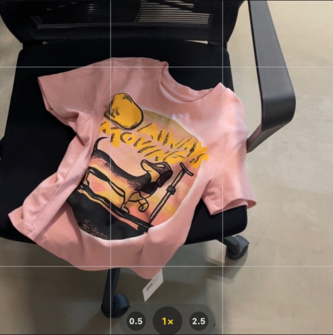 正肩小狗印花短袖T N76