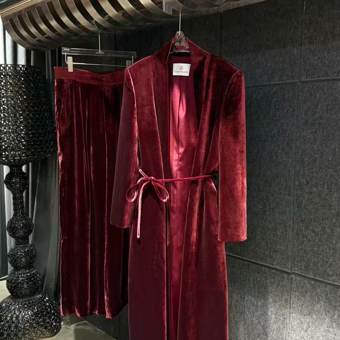 LAMAISONJADE红咖色裤子J25A1113-1