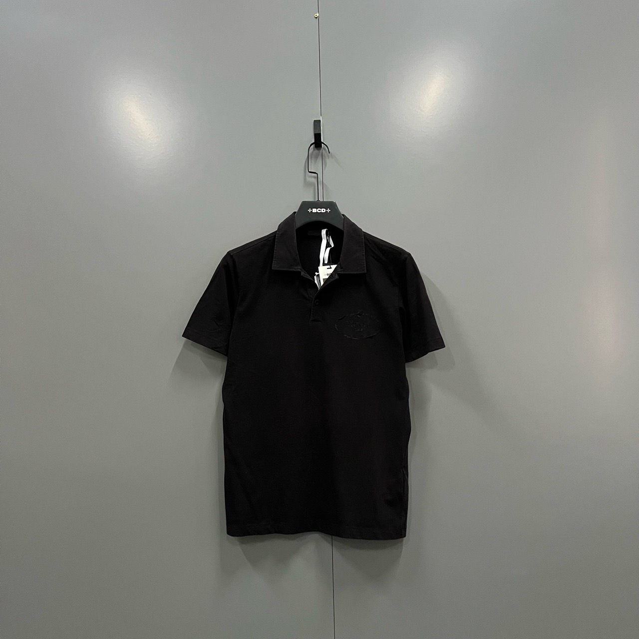 （bb）114 PRADA 普拉达 黑色字母刺绣polo衫 M码/95新/5650/005028