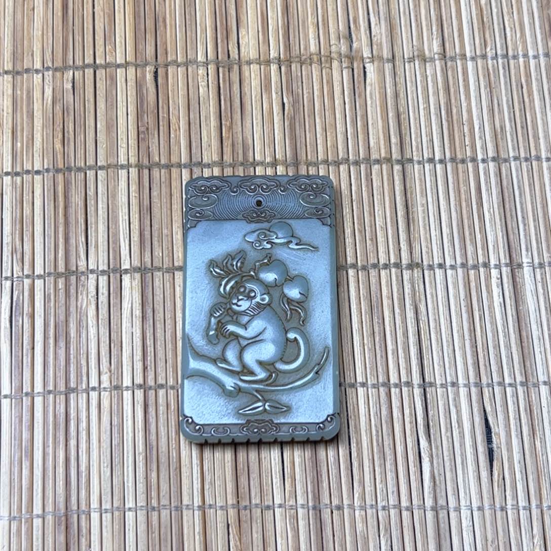 未镶嵌和田玉挂件好*。