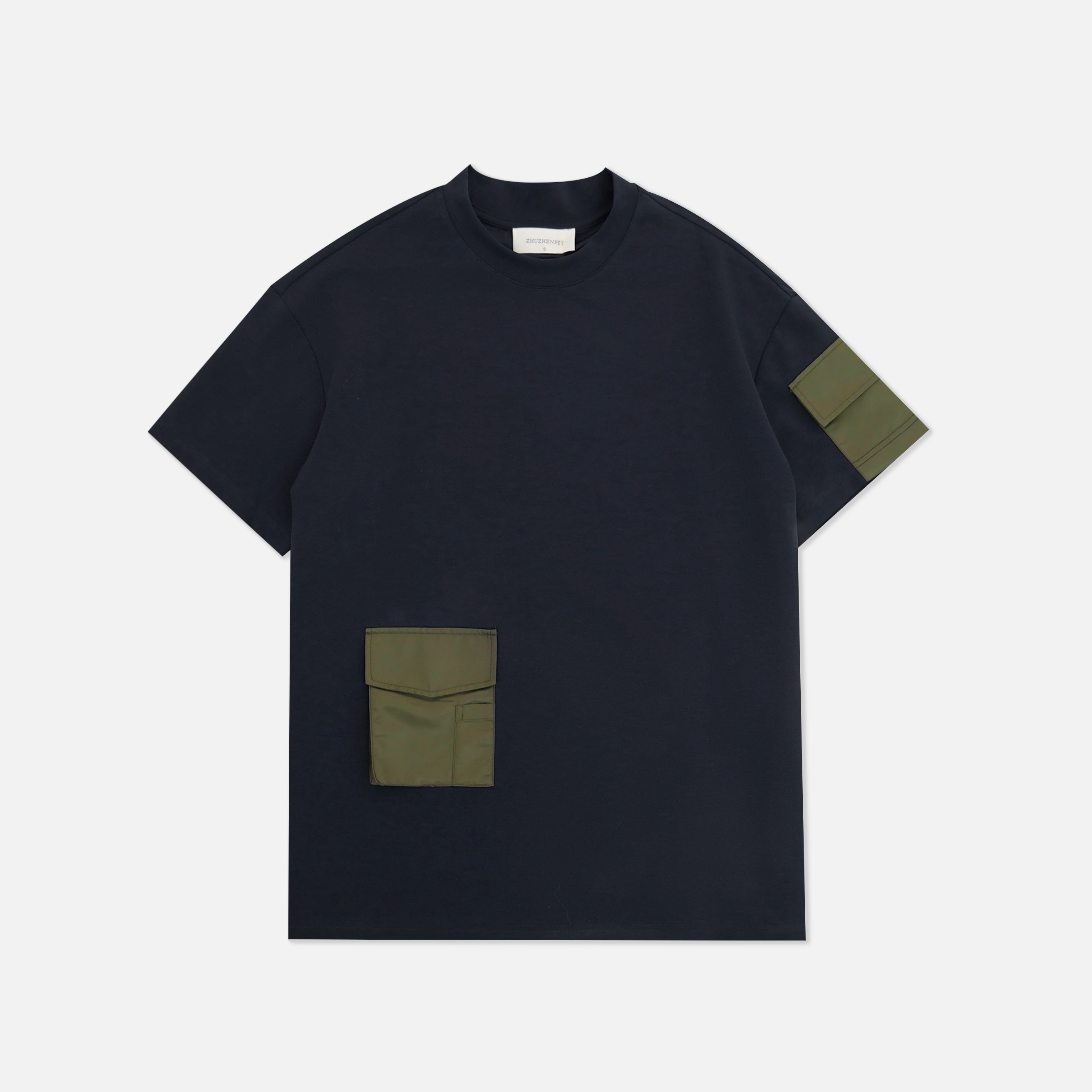 【上新】设计师原创时尚舒适松弛感休闲显瘦大口袋复古T恤 Z252088