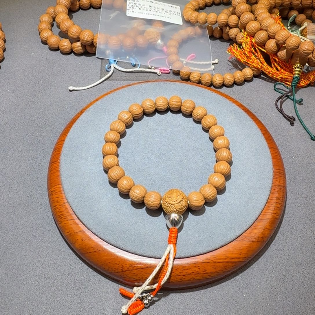 叫***。吊坠文玩核桃12同尺南瓜手持银饰款