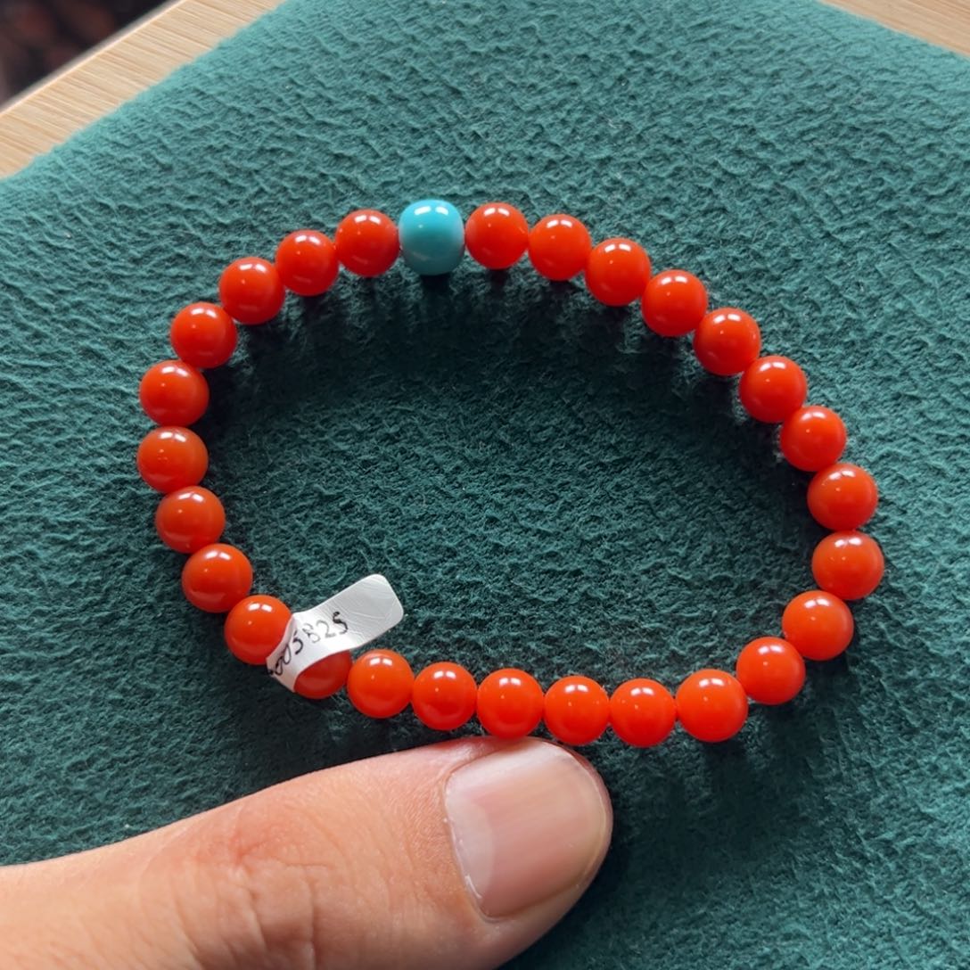 南红玛瑙柿子红6+满色肉未镶嵌