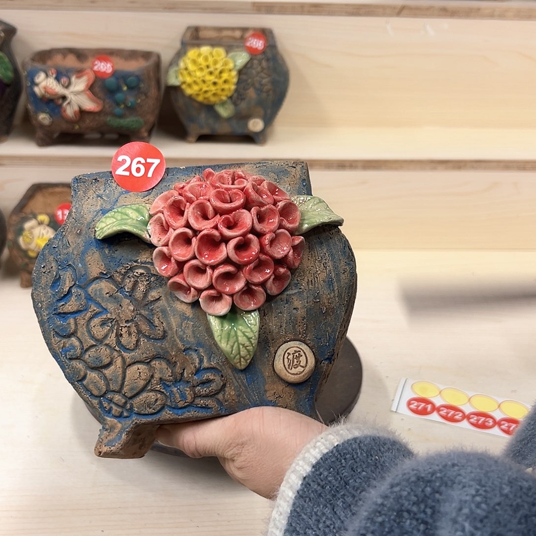 紫砂花盆26 7号内口10x9外高1 4
