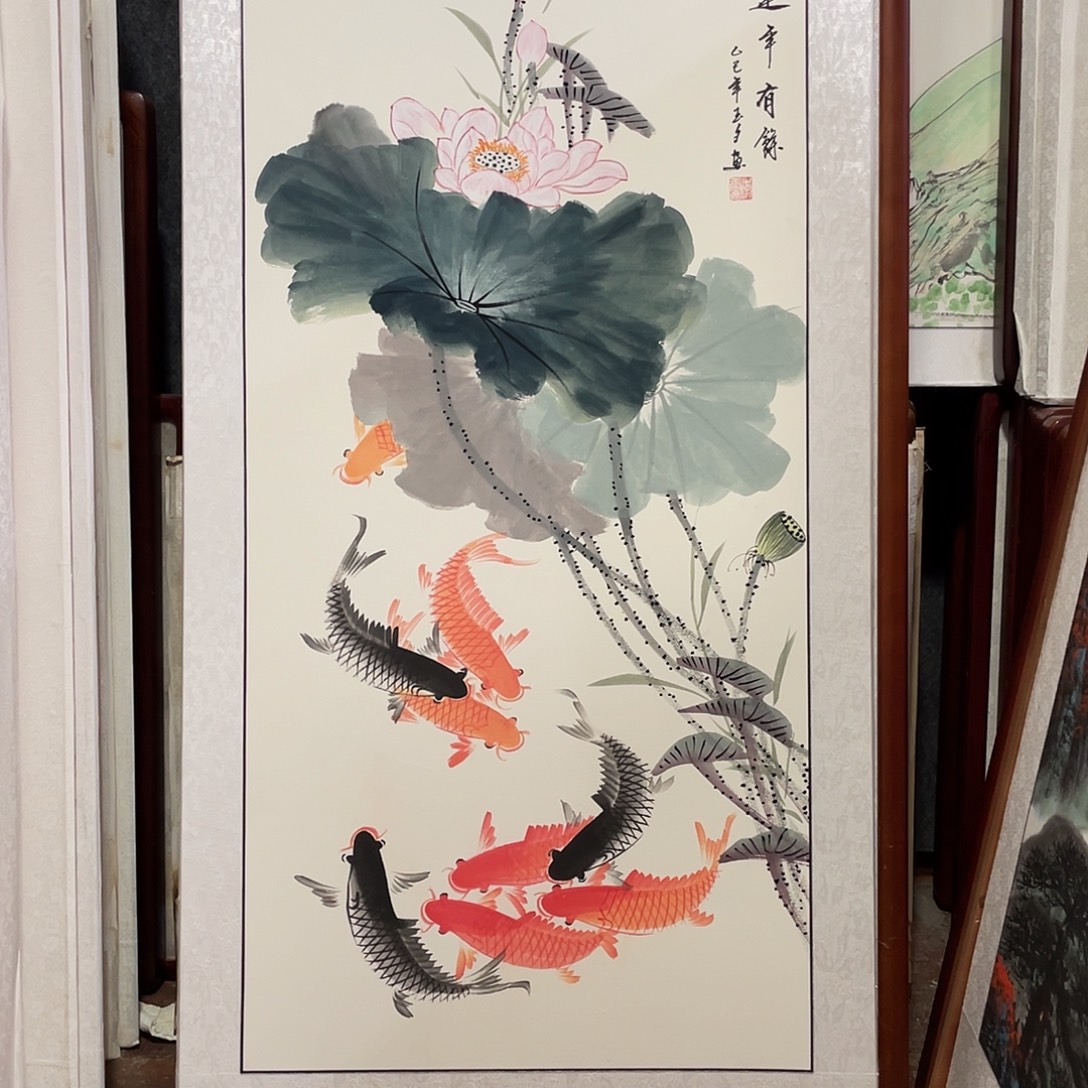国画带框尺寸63*123厘米