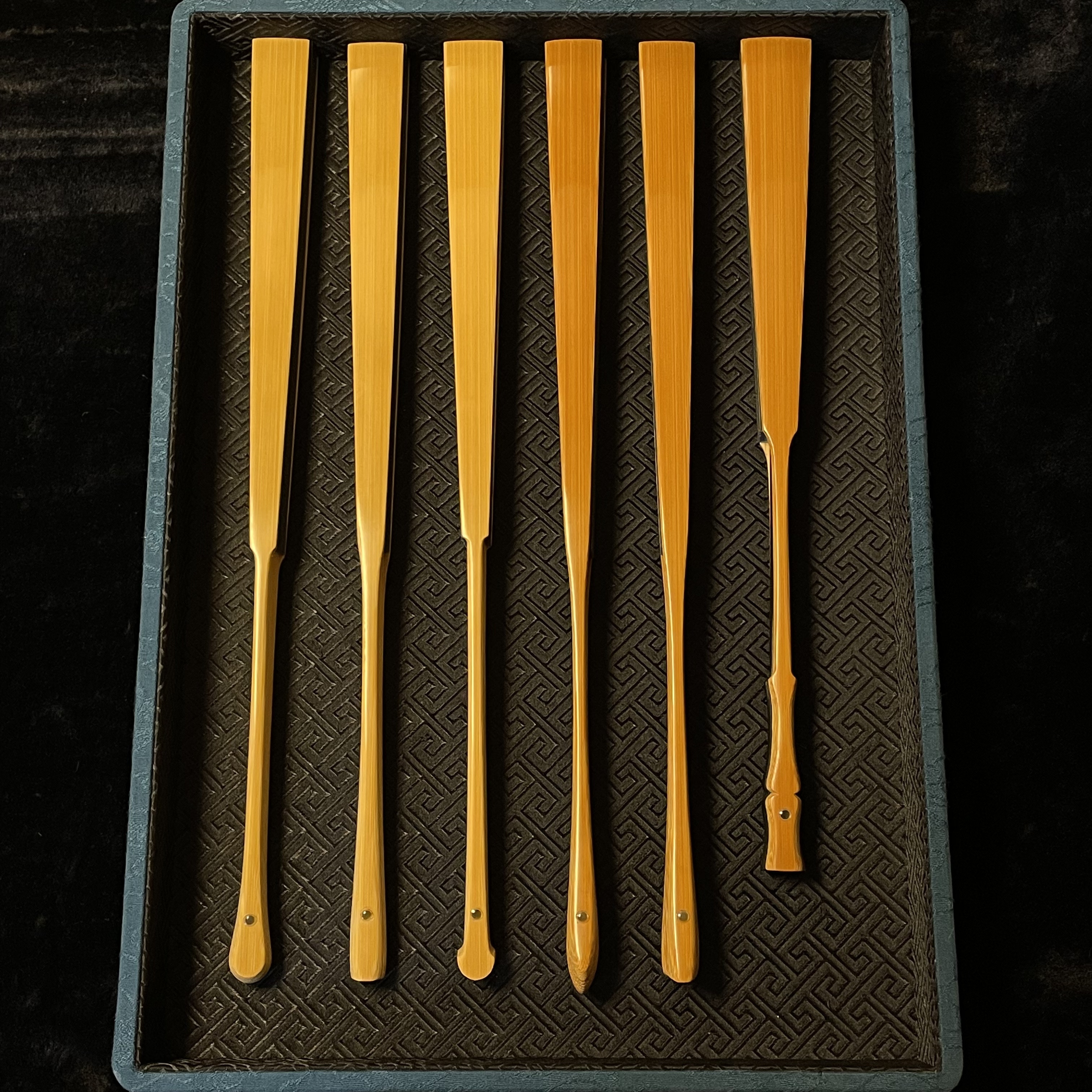 浙派非遗罗东新工玉竹文玩折扇