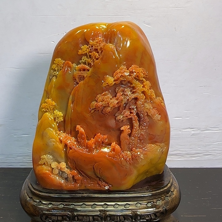 伟***哥寿山石昌化田黄摆件精品