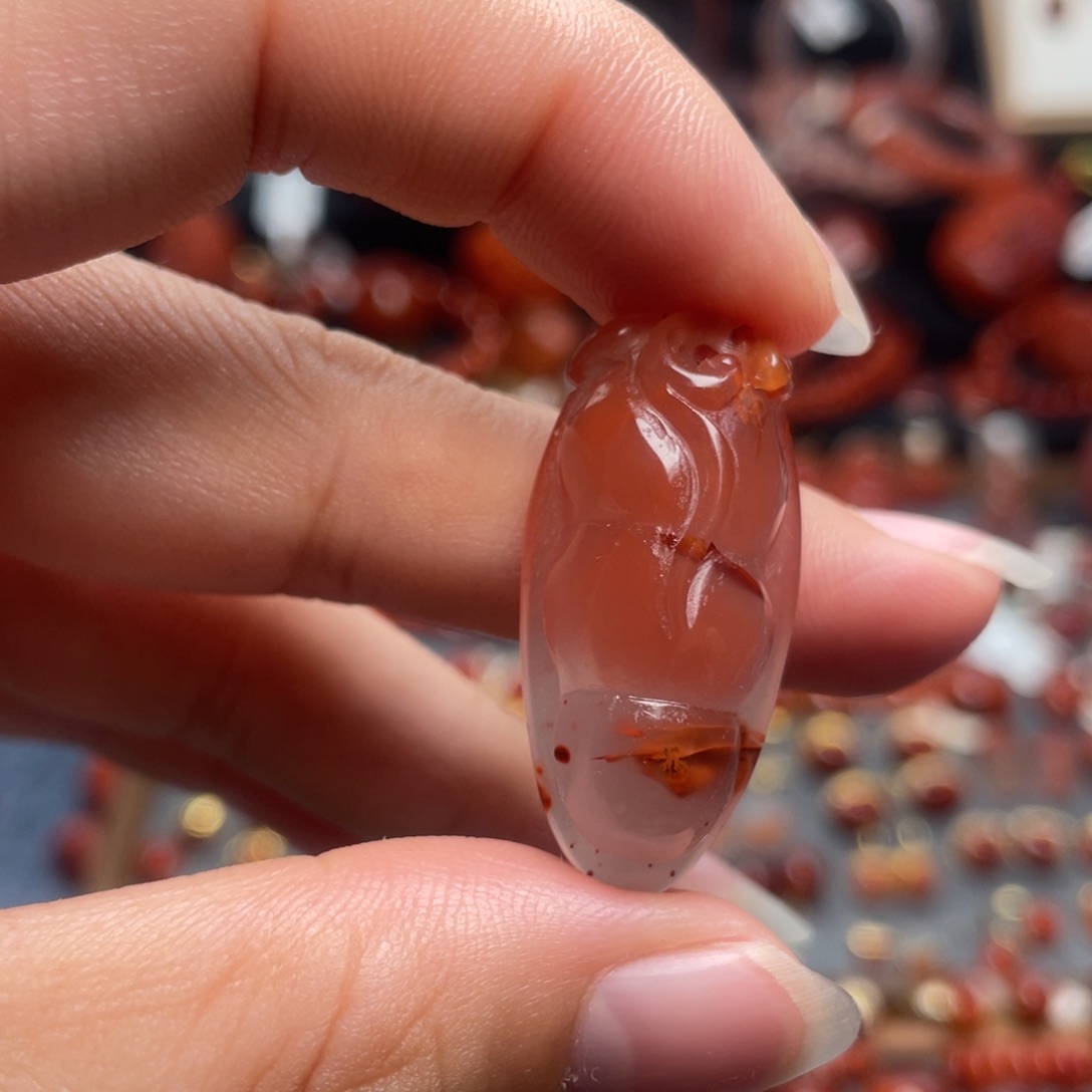 南红玛瑙未镶嵌福豆