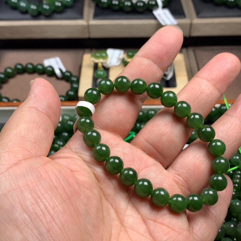 【闪购商品】和田玉（碧玉）手串未镶嵌知*～8m m