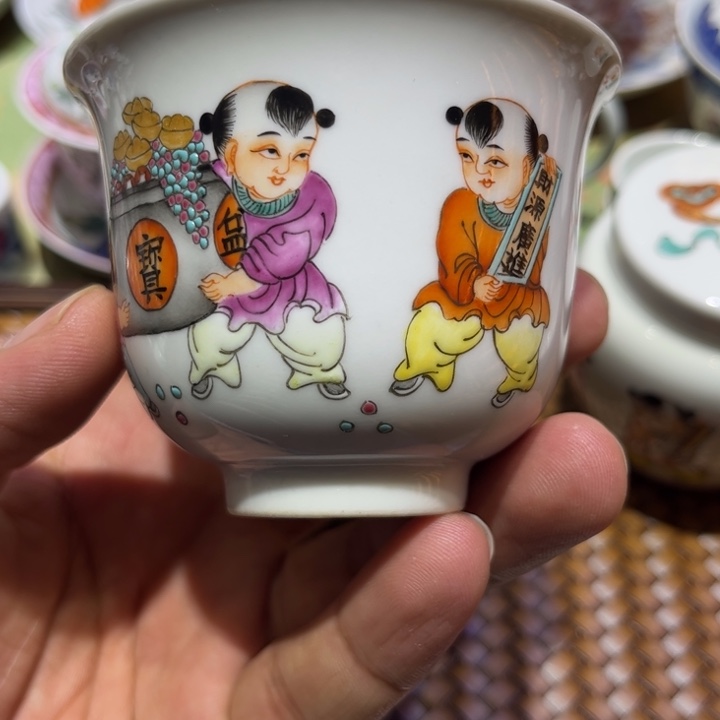 纯手绘精品盖碗杯