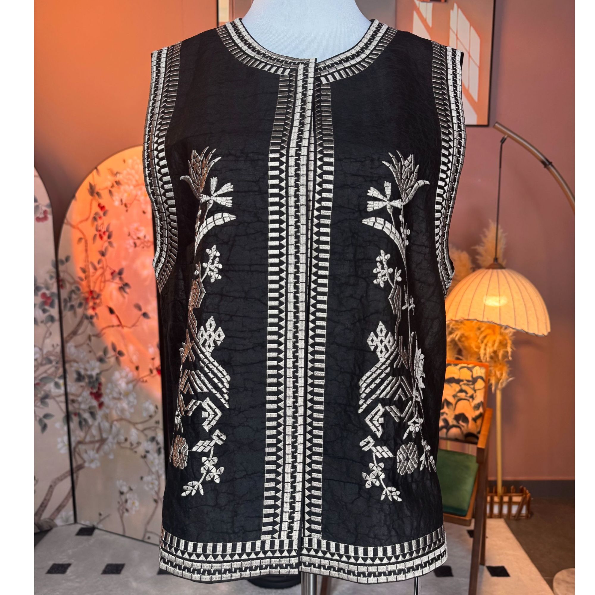 西西推荐-85271-2025新品休闲百搭时尚款香云纱女装上衣马甲