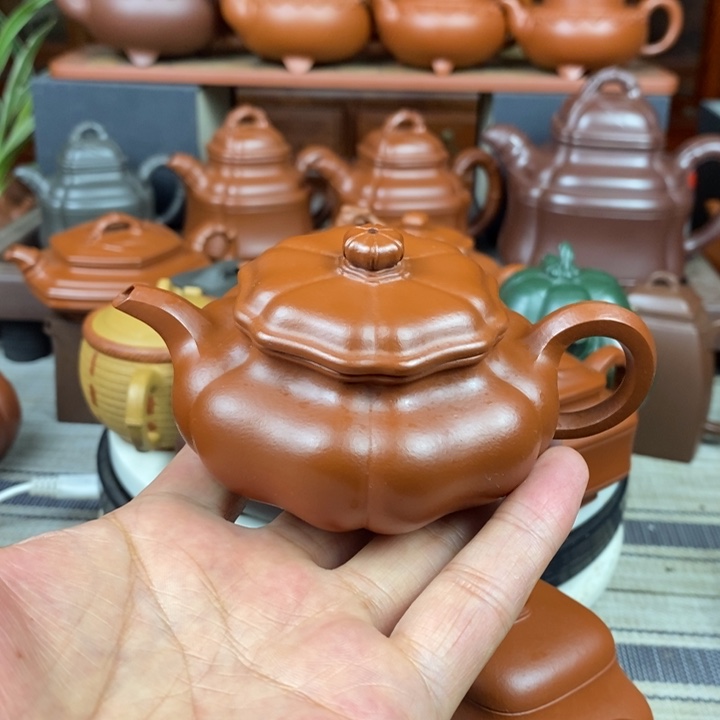 茶壶紫砂葵仿古130-300cc原矿赵庄朱泥618特价