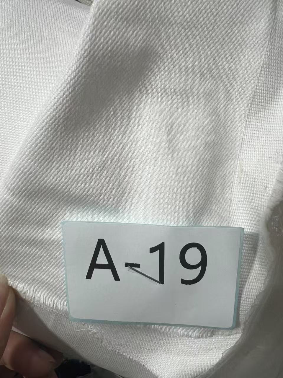 【A-19】白色纯棉牛仔找对应的编号和米数拍DIY面料服饰