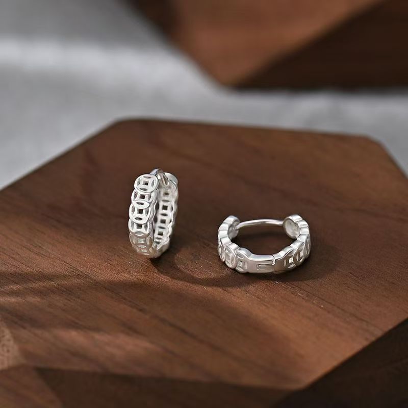  925银色耳坠时尚气质百搭女耳钉设计感轻奢百搭