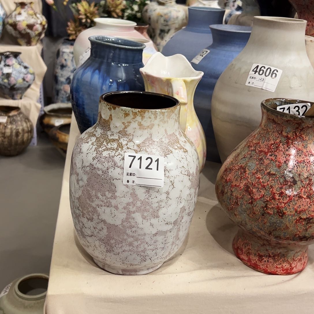 瓶7121高25口9陶瓷花瓶无孔