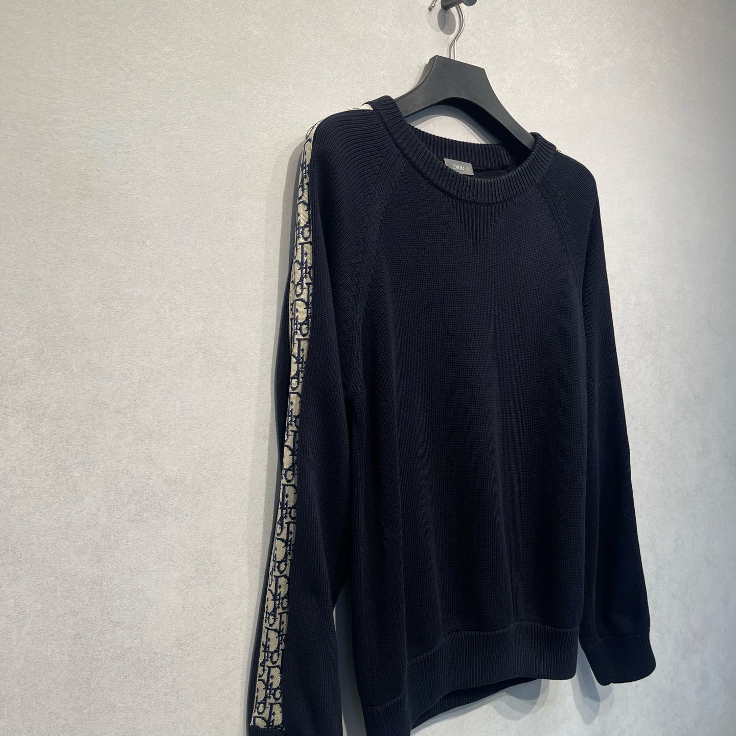 99新 DIOR/迪奥 logo侧边串标毛衣/L码/DY216919