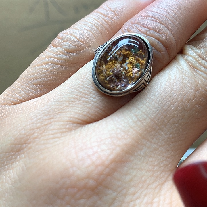 水晶水晶戒指银S925镶嵌