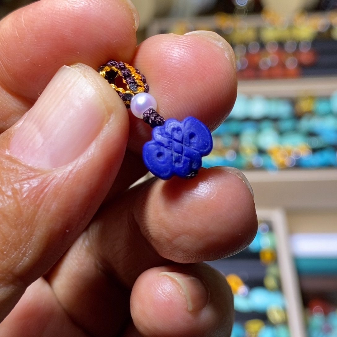 青金石未镶嵌配饰配饰