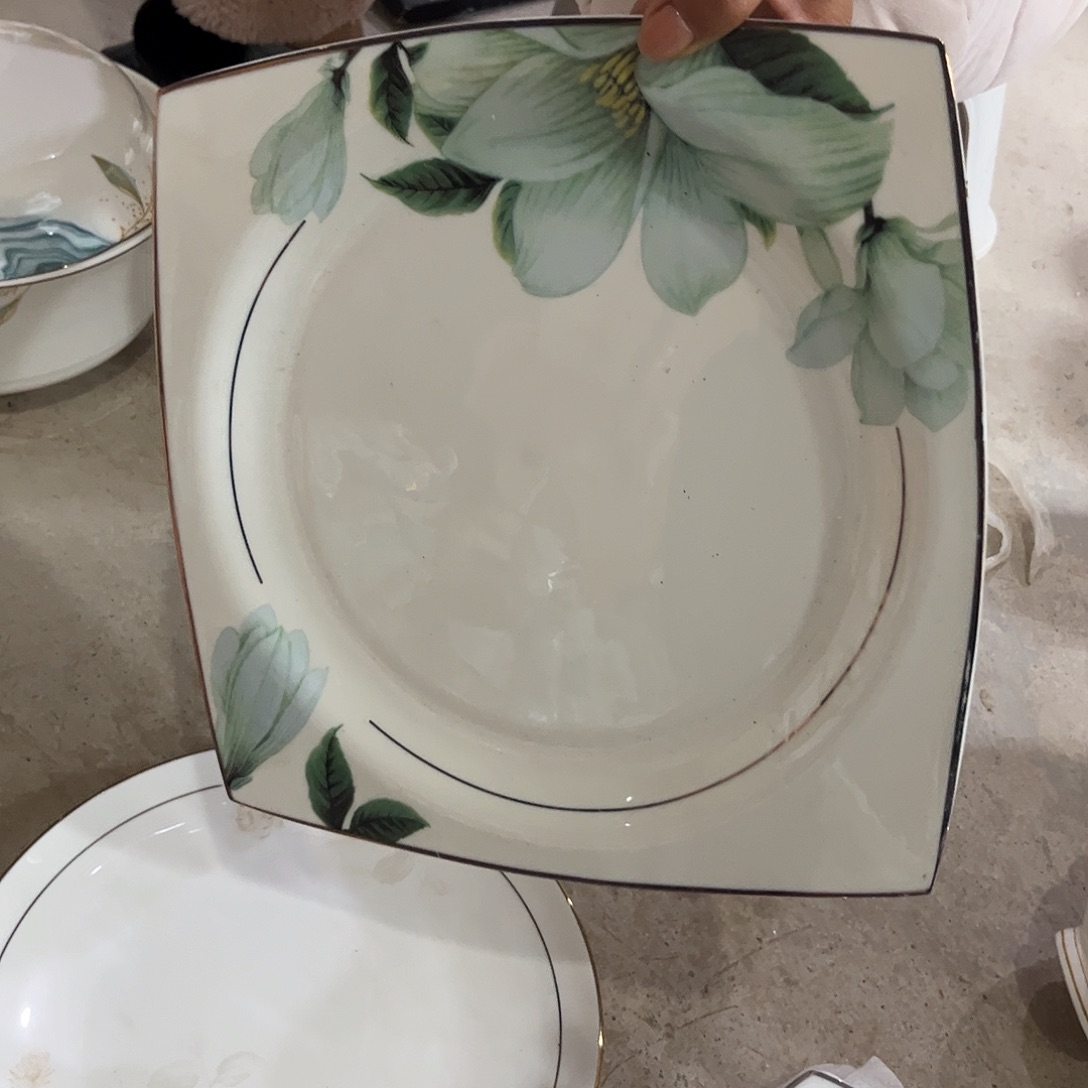 瓷片十寸方盘一个微瑕