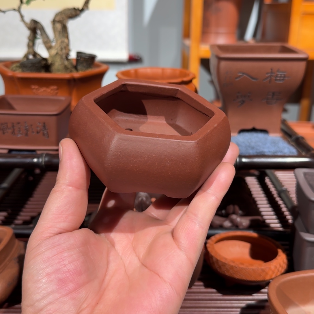 紫砂花盆原矿紫泥