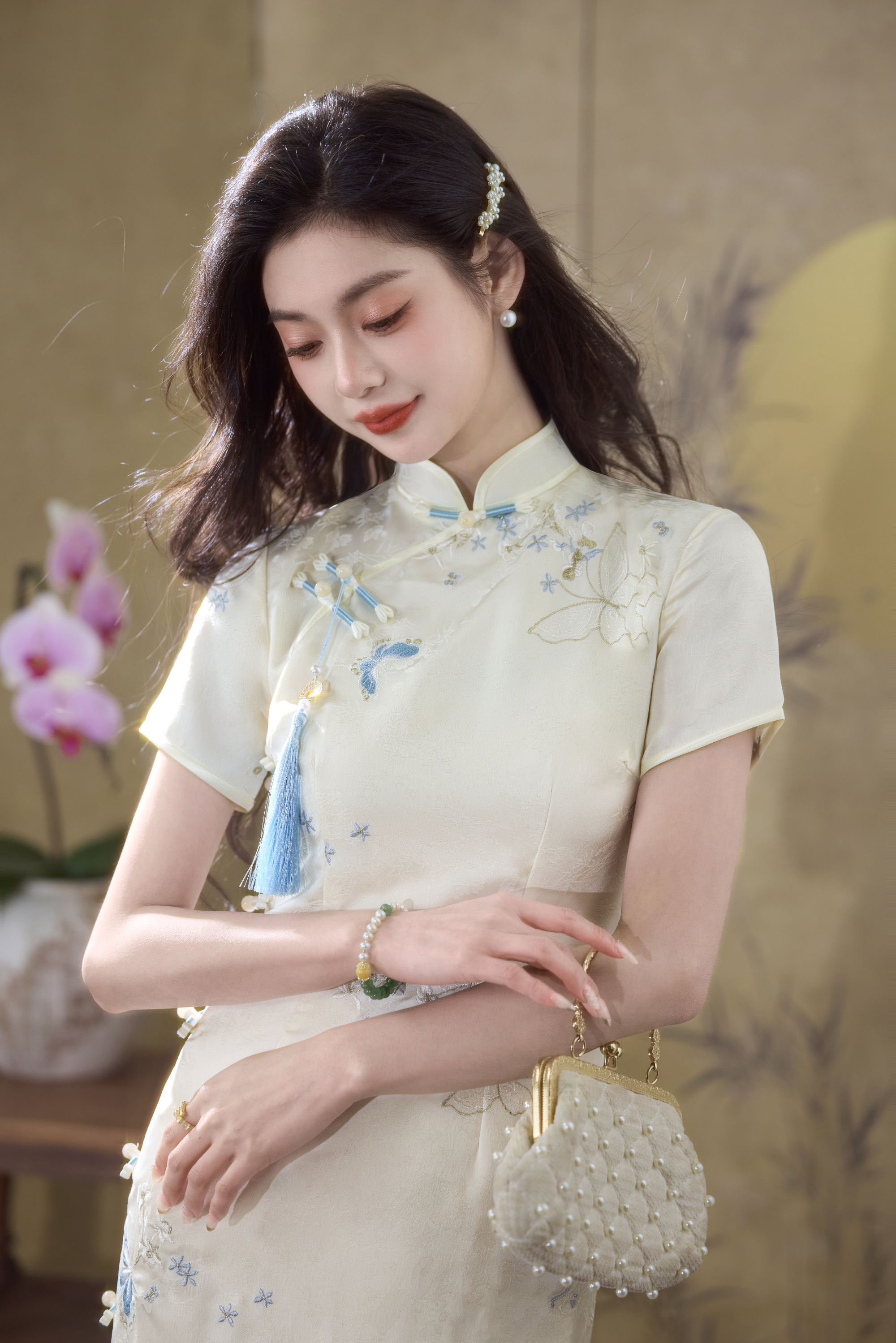 江南--1（B89--5)2025新品气质时尚显瘦修身日常少女改良旗袍
