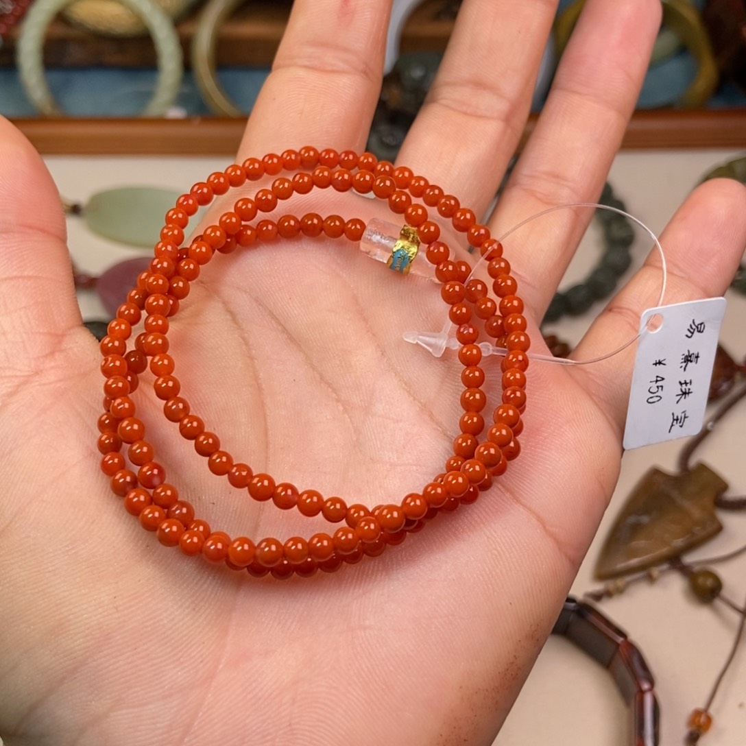 简***单南红玛瑙未镶嵌手链