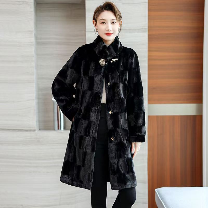 [笑笑专属]高端定制秋冬新款女士貂绒外套简约大气0041