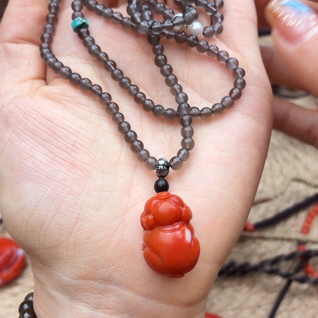 幸***哒南红玛瑙未镶嵌颈饰