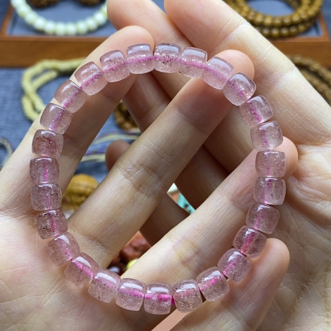 手串未镶嵌烟晶草莓晶 