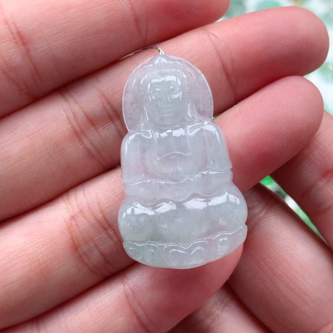 翡翠吊坠(不含链)未镶嵌观音