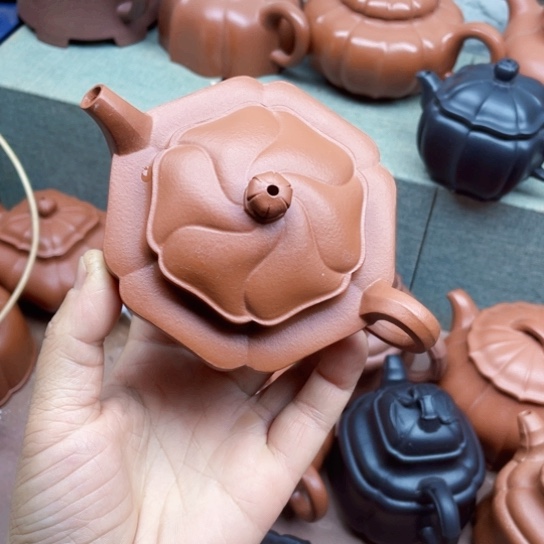 【闪购商品】紫砂茶壶汉*尉紫砂壶筋纹壶