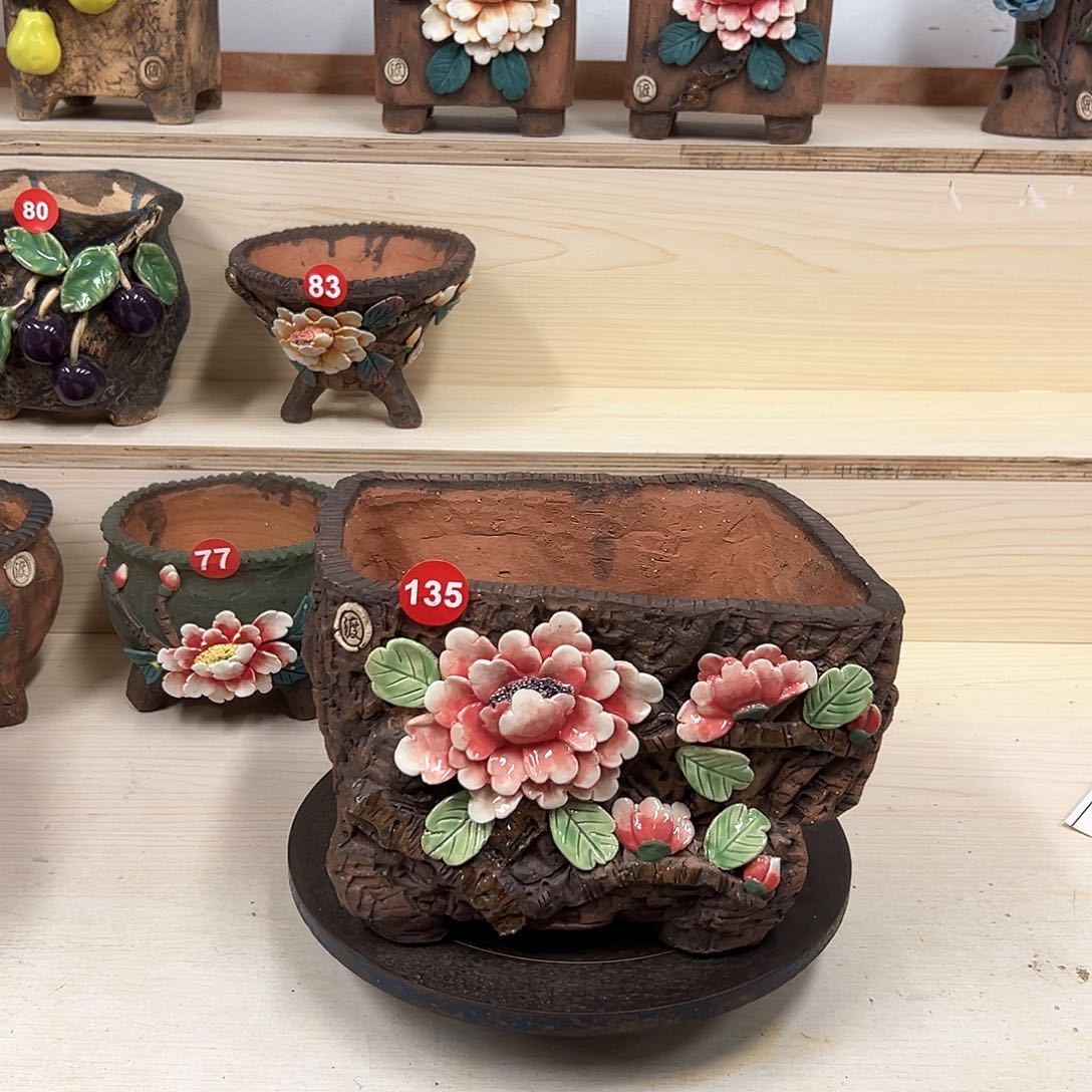 粗砂花盆135号石头纹，，，，，，，，，，，