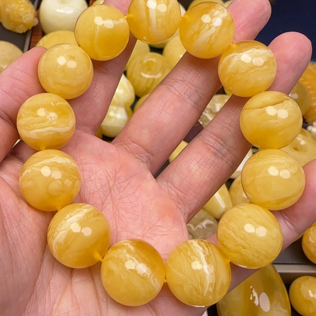 蜜蜡颈饰未镶嵌天然蜜蜡