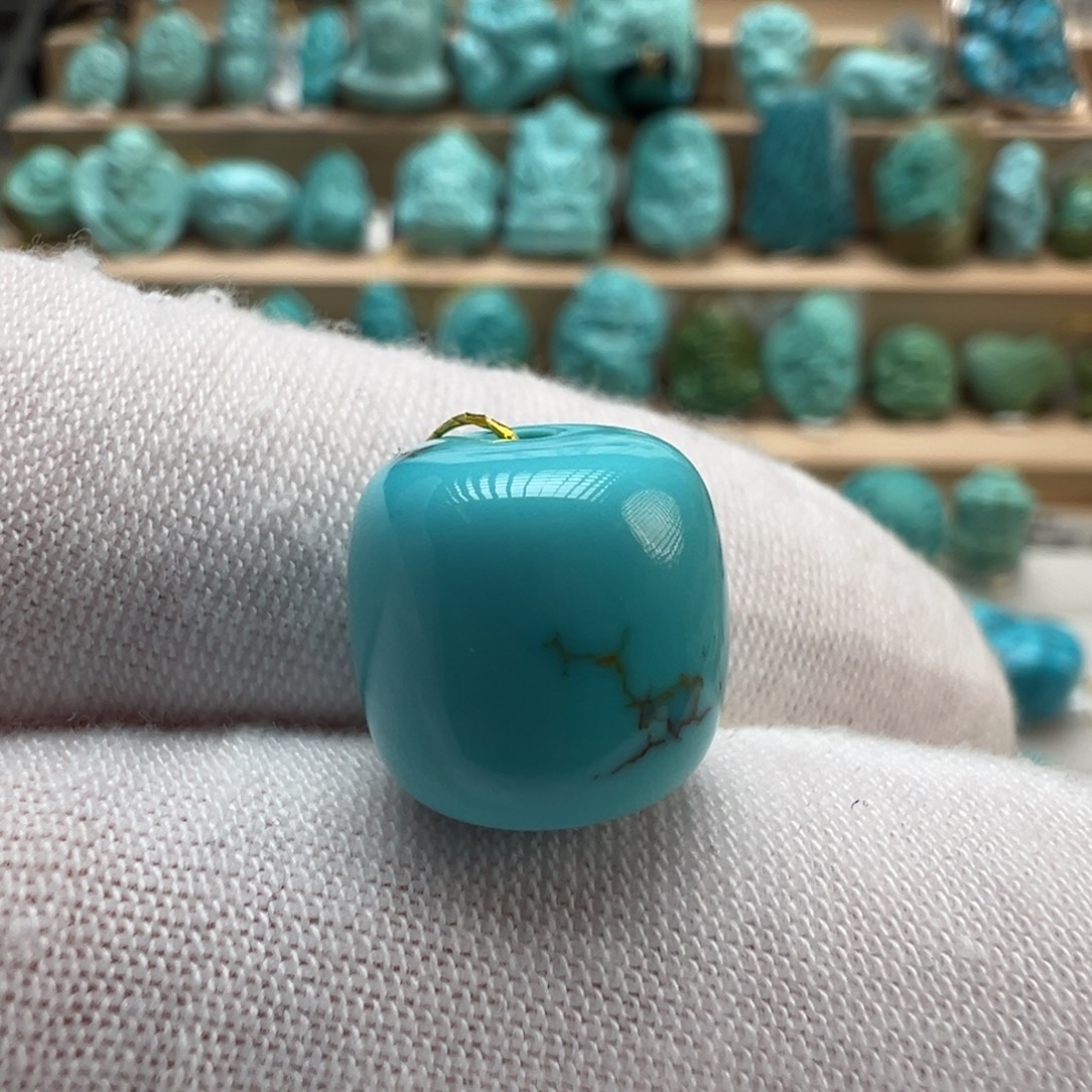 绿松石未镶嵌配饰12.4*12.1