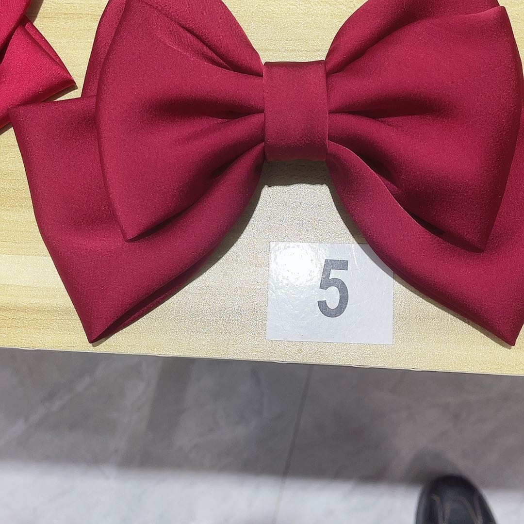 皮质铁合金蝴蝶结发夹