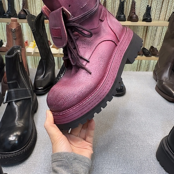 28号玫红色39码马丁靴