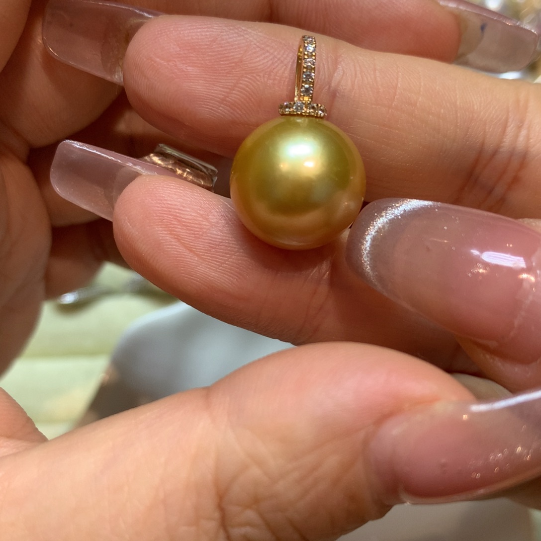 海水珍珠颈饰14K金镶嵌