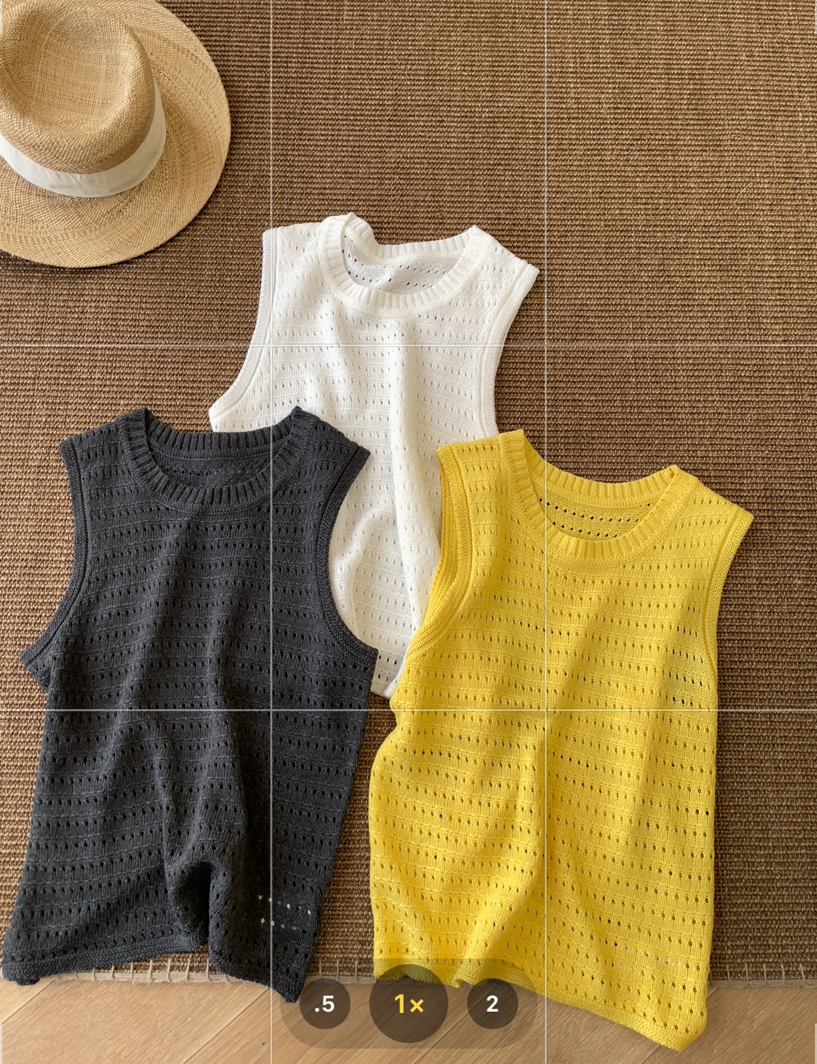 CY《色彩夏日》高品质亚麻和纸纱镂空上衣背心女